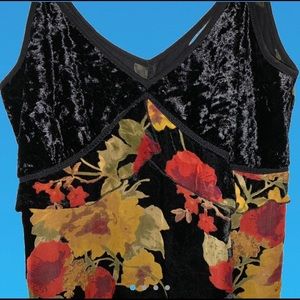 Band of Gypsies velvet & floral blouse
